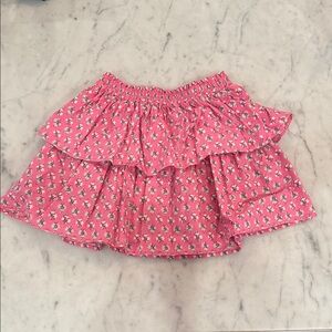 JCrew crewcuts Pink Floral Ruffle Skirt size 6-7